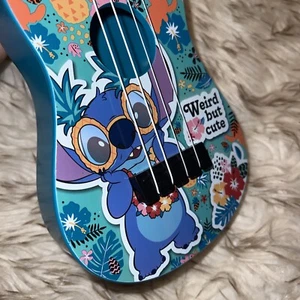 Stitch Ukulele Disney First Act Kids Tropical Aqua 2022 Weird But Cute NEW Nobox - Picture 1 of 7