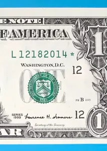 December 18, 2014 : L 12182014 * BIRTHDAY Note $1 One Dollar Bill *Uncirculated* - Picture 1 of 3