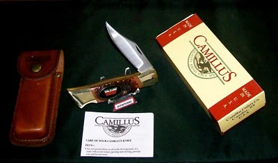 Camillus #11 Lockback Knife & Sheath W/Eagle SFO Advertising W/Packaging,Papers - Image 1 of 4