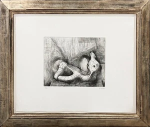 Henry Moore "Reclining Figure: Piranesi Background II" 1979 | Signed Etching - Picture 1 of 4