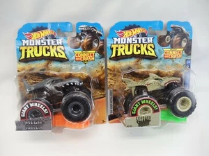 Hot Wheels Monster Trucks Leopard Shark and Mega Wrex LOT of 2 - Picture 1 of 5