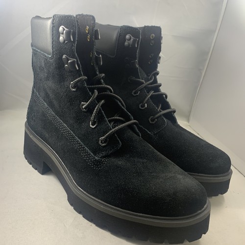 Timberland Stivali Donna Nero Carnaby Cool 6 Pollici Nero Scamosciato Taglia 8
