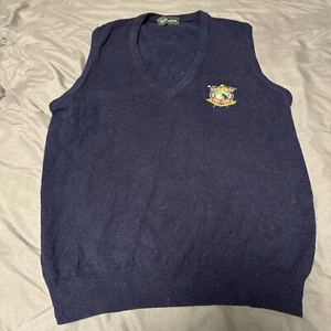 Colouth Golf Club Blue navy Vest Type Golf By Glenmuir Sz M Logo Embroiled - Picture 1 of 6