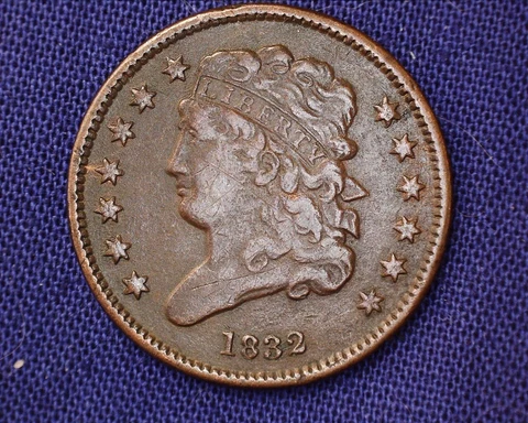 Nicely Detailed 1832 Classic Head Half Cent LOW 51,000 Mintage   #S157 Cover
