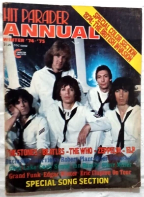 Hit Parader Annual Winter 1974-75 Stones, Led Zeppelin, Beatles Near Mint Q2 - Image 1 of 2