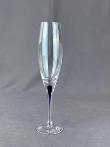 "Flauta de champán Orrefors INTERMEZZO AZUL vidrio soplado 9 3/4"": COMO NUEVA" - Imagen 1 de 8