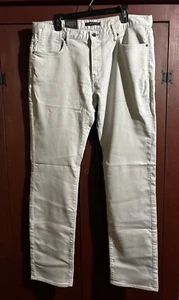 John Varvatos The Bowery Slim Straight Denim Jeans Stone Grey Size 36 - NWT - Picture 1 of 22
