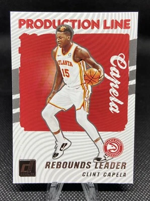 2021-22 Panini Donruss Production Line Insert #3 CLINT CAPELA Atlanta Hawks - Image 1 of 2