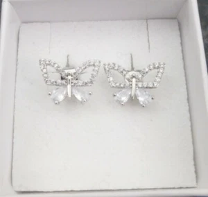 Orecchini in Metallo con Cubic Zirconia Farfalla  - Foto 1 di 2