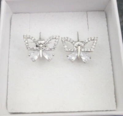 Orecchini in Metallo con Cubic Zirconia Farfalla  - Immagine 1 di 2