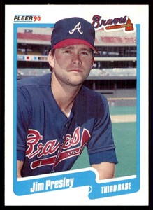 1990 Fleer Update Jim Presley Atlanta Braves #U-6