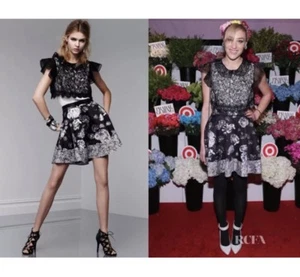 Neu Prabal Gurung for Target schwarz & weiß Damenrock Blumenmuster Größe 4 neu mit Etikett - Bild 1 von 1