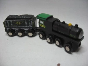 TRAIN ENGINE & CARGO CARRIAGES Wooden Train Track Set ( fit Brio Thomas ) MY03 - Picture 1 of 4