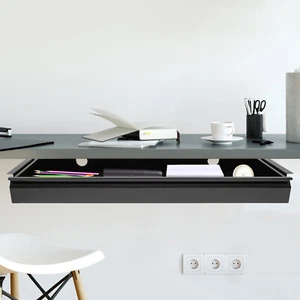 33?? Black Space Saver Sliding Under Desk Storage Drawer Pull-out Drawer - Picture 1 of 20