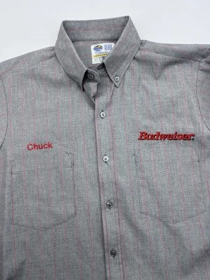 Mens Riverside Budweiser Employee Button Down Short Sleeve Shirt Mens 15.5 - Image 1 of 4