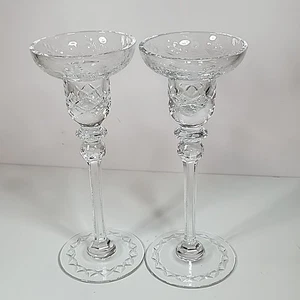 Rogaska Gallia geschliffener Kristall 7 3/4" konischer Kerzenständer Halter signiert neuwertig - Bild 1 von 7