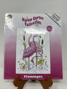 Heritage counted cross stitch kit Aida "Flamingos", KCFL1497-A, 11,5x17cm, DIY - Picture 1 of 2