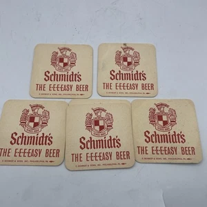 Lot of 5 - VINTAGE - SCHMIDT'S BEER COASTERS - - Picture 1 of 3