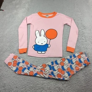 Miffy X Hanna Andersson Pajama Set Girls 8 Pink Orange Balloon Organic Cotton - Picture 1 of 24