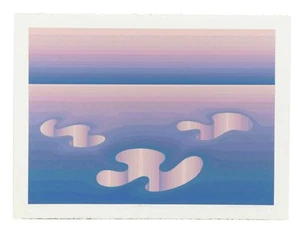 ROY AHLGREN Op Art Serigrafie "Asteroid" 1980 - Bild 1 von 2