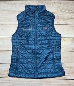Chaleco Patagonia Nano Puff para mujer mediano verde azulado/azul logotipo de la empresa - Imagen 1 de 8