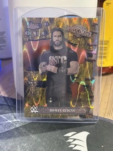 ROMAN REIGNS 2025 Topps Chrome WWE WrestleMania 41 GOLD Cactus Jack RARE 24/50 - Picture 1 of 2