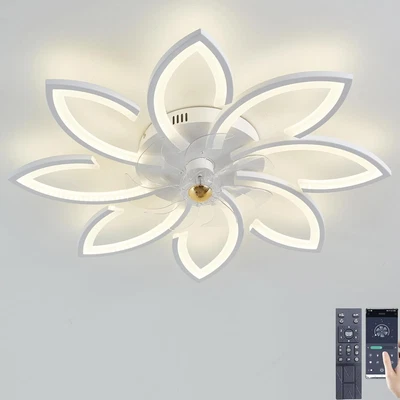 LED Ventilatore Da Soffitto, Ventilatore Da Soffitto Con Luce E Telecomando, Lam - Immagine 1 di 4