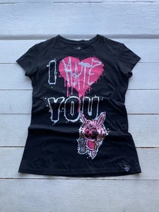Gothic Opium Cupcake Cult Punk Emo Tribal Womens Shirt Medium Rare Black Y2k - Picture 1 of 10
