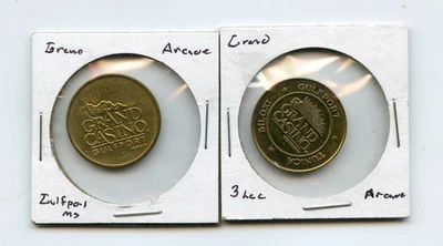 2 Arcade Tokens from Grand Casinos Mississippi - Image 1 of 2