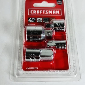4-Piece Socket Adapter Set Craftsman 1/4" 3/8" 1/2" CMMT99278 New - Picture 1 of 6