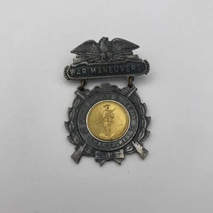 PRE-WWI 1910 DATED CAMP BRUCE E. McCOY WAR MANEUVERS SOLDIERS SOUVENIR MEDAL - Picture 1 of 6