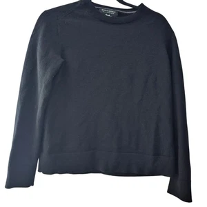 Banana Republic Damen schwarz Wolle Pullover groß italienisches Merinogarn Baruffa  - Bild 1 von 5