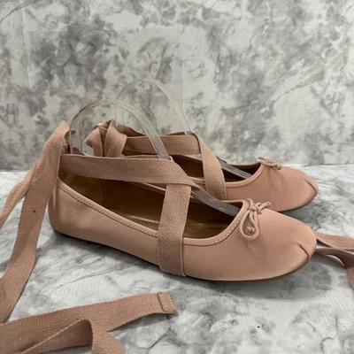 Mossimo Supply Co Zapatos planos de ballet para mujer 9,5 rosa satinado cómodo punta almendra Foto 1 de 4