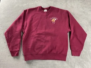 Vintage Fruit Of The Loom Sweatshirt Erwachsene Large 90s Maroon Amelia Earhart Staff - Bild 1 von 11