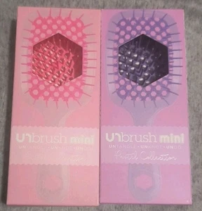 (2) FHI HEAT UNbrush Wet/Dry Detangle Brush Pastel Purple & Pink - Picture 1 of 2