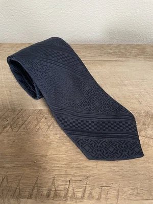 Corbata vintage para hombre Wemlon by Wembley 57” L 4” W traje negro azul o gris Foto 1 de 4