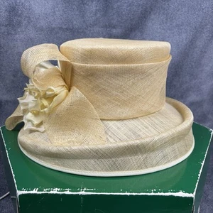 Sombrero de Boda Carreras Madre de Novia Amarillo Medici Ocasión Especial En Caja - Imagen 1 de 7