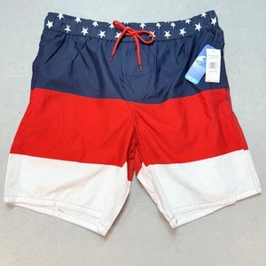 Dream Wave USA Swim Trunks American Flag Stars Patriotic Swim Shorts Large - Picture 1 of 9