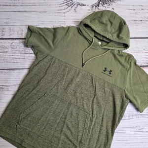 Sudadera con Capucha Under Armoud Para Hombre Grande Dos Tonos Verde Manga Corta Logo - Imagen 1 de 9
