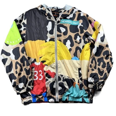 Members Only Nickelodeon Windbreaker Jacket 90s Rugrats Hey Arnold Medium H310 - Image 1 of 4