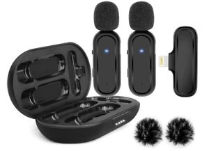 Wireless Lavalier Microphone For iPhone iPads Video Recording, Live Streaming US