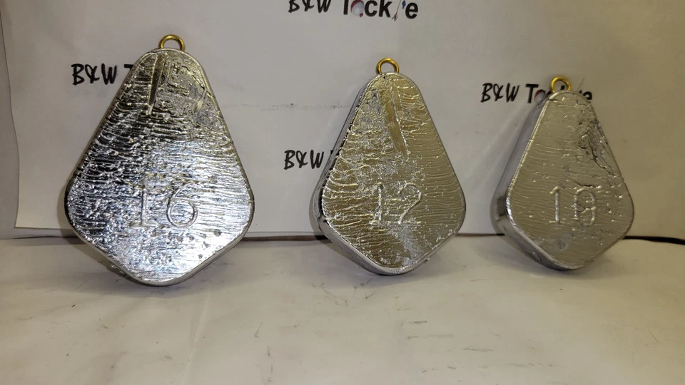 B&W TACKLE Brass Eye No Roll sinker weights~10, 12 or 16 oz~Choose Quantity~FREE Shipping