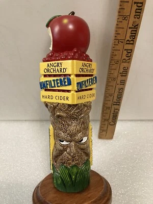 ANGRY ORCHARD UNFILTERED-HARD CIDER APPLES IN A CRATE draft tap handle. NEW YORK - Image 1 of 4