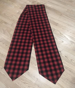 Runner da Tavolo Quadri Bufalo Rosso e Nero Casale Cucina Biancheria 96X12 - Foto 1 di 2