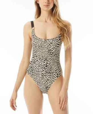 Novo maiô feminino Michael Kors estampado gola U peça única 14 natação novo com etiquetas - Imagem 1 de 2