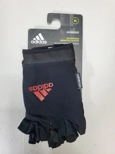 Adidas Essential Guantes Ajustables Sin Dedos Acolchados Unisex -Negro/Rojo- XL - Imagen 1 de 3