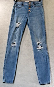Abercrombie & Fitch Girls Kids Jeans Slim 15 Distressed High Rise - Picture 1 of 16