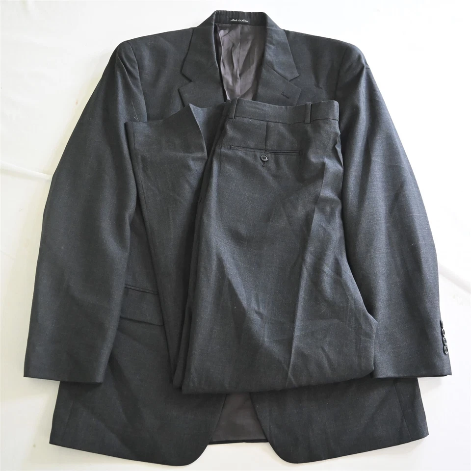 Club Room 42L 36x30 Gris Glenn Check Lana Hombres Chaqueta Pantalones Traje Foto 1 de 4