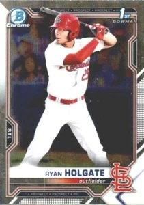 BOWMAN DRAFT 2021 1° BASE CROMO BDC147 RYAN HOLGATE ST. LOUIS CARDINALS - Foto 1 di 2