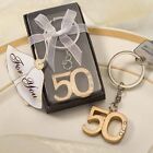 50th Birthday or Anniversary Keychain Party Favor Gift